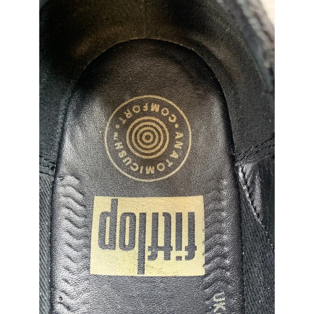 FitFlop‎ Women's Sneakers Black Snakeskin Embossed 8 Comfort Casual Shoes